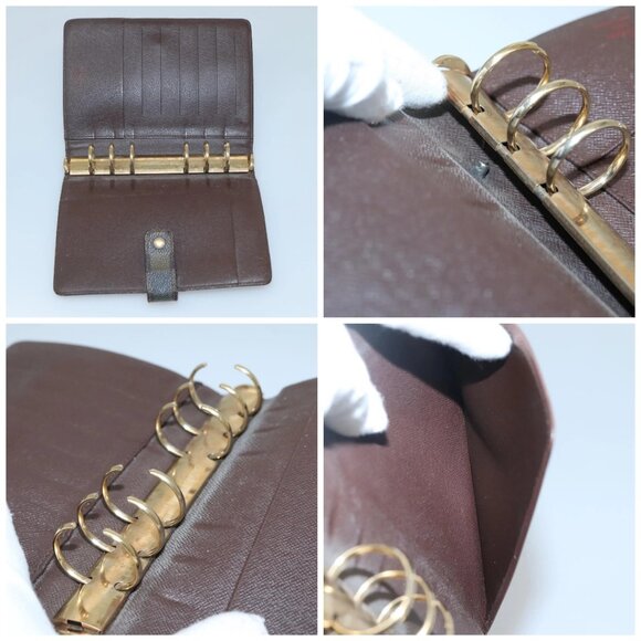 LOUIS VUITTON Damier Ebene Agenda MM Day Planner Cover R20240 LV Auth 130872 - Picture 15 of 16